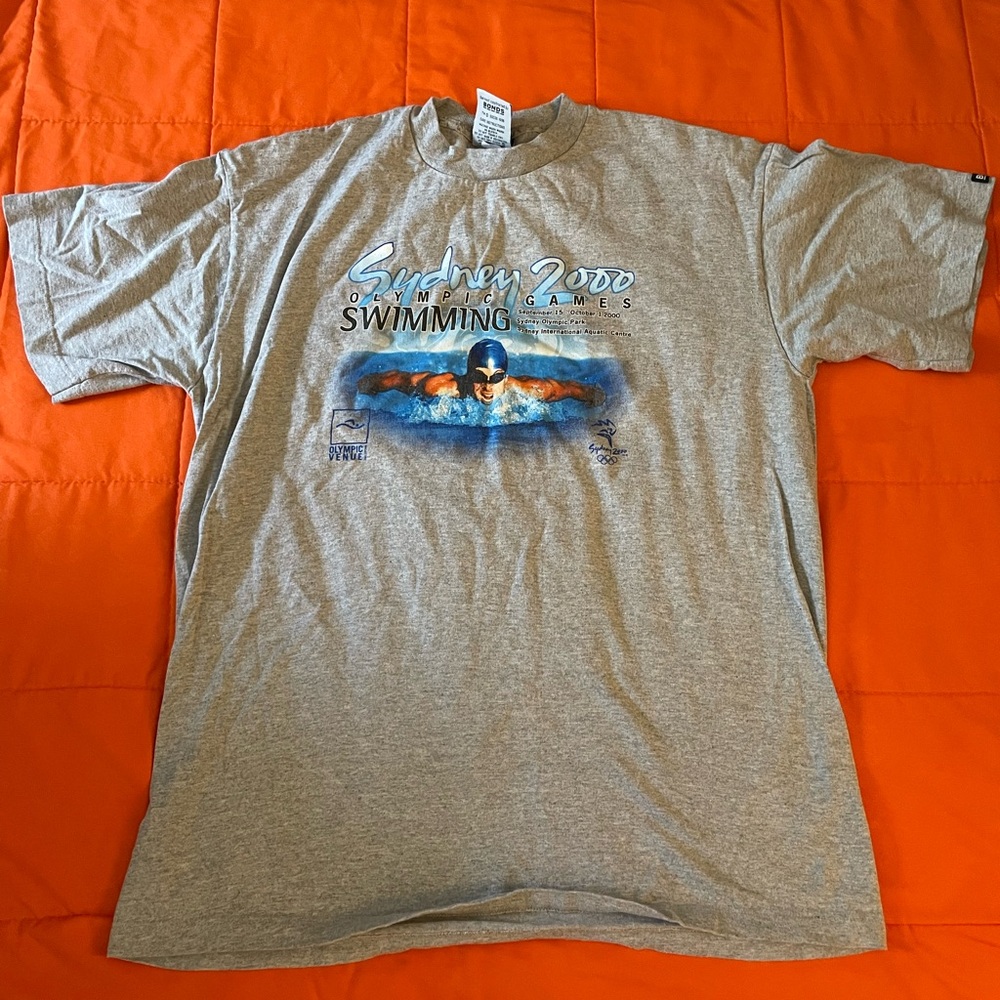 Vintage Sydney 2000 Olympic Games Shirt Large Swimming ACME Tag